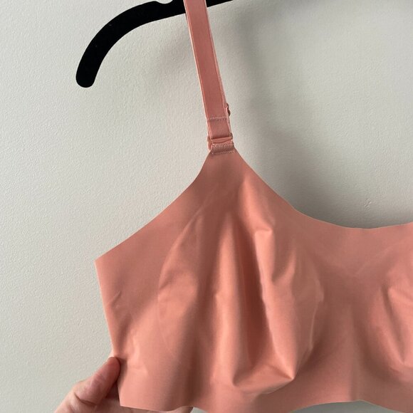 Knix Evolution Bra Unpadded Wire Free Adjustable Strap Seamless Bra Dusty Pink 3 - Picture 4 of 7